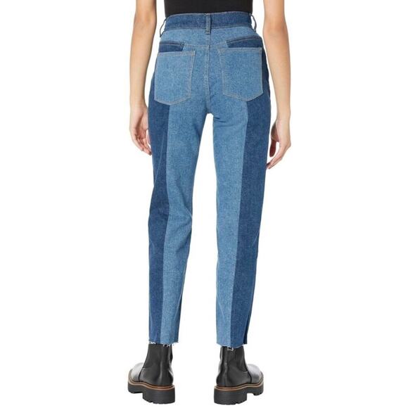 DL1961 Patti Straight Leg High Rise Vintage Ankle Jeans Blue Two Tone Size 30 - Picture 2 of 16